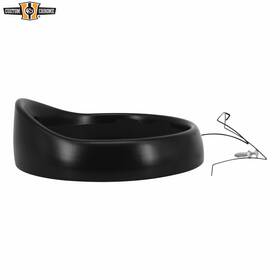 660756 Custom Chrome Black 7 Inch Headlight Trim Light Ring Visor Bezel Fit For Harley Touring Flh 1960-up