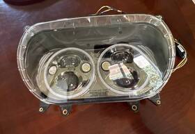 2001-2605 Custom Dynamics Cdtb Rg15-b Double-x Led Headlight Black 15-23 Road Glide Harley