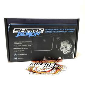 Sd2-msrw-w Custom Dynamics 2001-2932 Shark Demon Led Headlight For Road Warrior Fairing