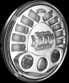 Pb-7pa-c Custom Dynamics 7 Inch Probeam Led Adaptive Pedestal Mount Headlamps Chrome