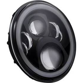 Pg-7-13-b Custom Dynamics Black Proglow 7 Inch Led Headlight With Color Halo Harley 94-13