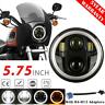 Cvg72752 Unbranded Black Led Headlight Halo Projector Drl Dot For Motorcycle