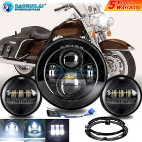 Amcled7y03wd02-1 Daoruilai 7 Inch Led Headlight Fog Passing Light For Harley Davidson Heritage Softail Classic