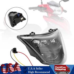M513-a099-cle Darupsun Front Headlight Grille Headlamp Led Protector Clear For Yamaha Lc135-v1 Lc135 V1