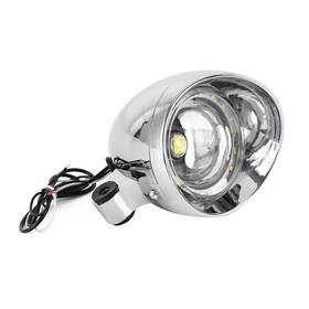 M513-b006-chrome Darupsun 1x Motorcycle Led Angel Eye Headlight Fog Light Fit For Dyna Glide Chrome