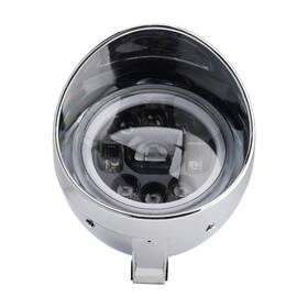 M513-b119-crm Darupsun 9-bulbs Beam Headlight Fog Lamp Custom Fits Chrome For Racer Bobber Chopper
