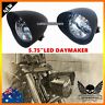 Dd108 Custommotorparts Matt Black Led Indicator Bullet Headlight Harley Sportster Chopper