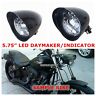 Dd108led Custommotorparts Glos Black Led Daymaker Indicator Headlight Harley Low Rider