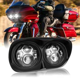 Deabuy 674519806233 5.75 Dual Led Headlight Projector Hi-lo Sealed Headlamp For Road Glide 1998-2013