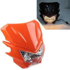 Dictorcoltd 550735903072 Universal Motorcycle Headlight Lamp Hi /lo For Street Fighter Dirt Bike Orange