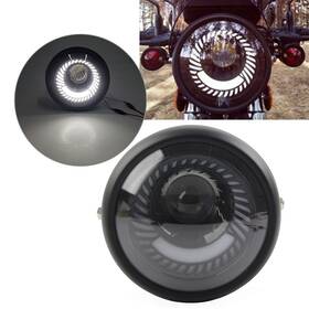 Dictorcoltd 550748633263 5-3/4 Inch Switchback White Amber Led Halo Drl Angel Eye Headlight Fit Motorcycle