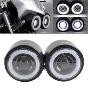 Dictorcoltd 550748687945 Twin Headlight Motorcycle Dual Lamp For Harley Street Fighter Universal
