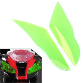 Dictorcoltd 550748790065 Front Headlight Guard Shield Screen Lens Green Cover For Kawasaki Zx-10r 2011-15