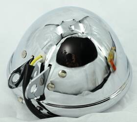 67777-80 Dixie Distributing Company Harley Chopper Headlight Bottom Mount 5 3/4 Chrome Softail Sportster Wide Glide