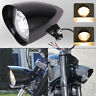 Dr-2166hl027o2-a Black Bullet Headlight For Harley Sportster Xl Dyna Fat Bob