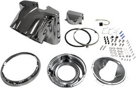L20-0629c Drag Specialties 7 Inch Nacelle Headlight Kit Chrome For Harley
