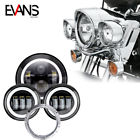 Duhd-heykit-bl60w3p Turbosii Led Projector Daymaker Headlight Passing Light Bracket For Harley