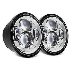 Eagle Lights 8900c-2sb Dual Led Headlight Kit Chrome 2008 - 2017 Harley-davidson Fat Bob