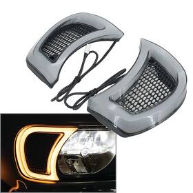 Earthoee 550756730343 2x Tracer Headlight Vent Accent Led Indicator Lights Fit Harley Road Glide 2015