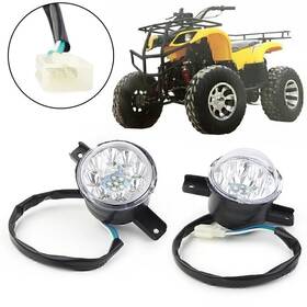 Efmotorshop 550741651493 2x Led Headlight Head Light With Male Plug For Atv Quad 110 125cc Taotao Coolster