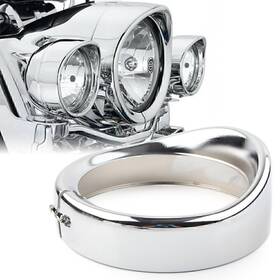 Efmotorshop 550756191144 1x 7 Inch Headlight Passing Lights Lamp Decorate Trim Rind Visor Cover For Harley