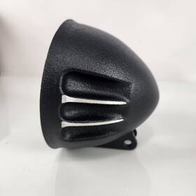 607192 Emd Moto Harley Motorcycle Headlight Housing Black Cut Anodized - 5-3/4 Inch