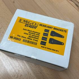 66-35832 Emgo Universal Side-mount Headlight Brackets Black