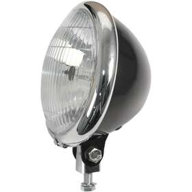 66-84151bcsd Emgo 5-3/4 Inch Bates Style Headlight - Black With Chrome Bezel