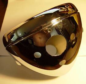 6665062 Emgo 1968-70 Triumph T120 Bsa A50 A65 7 Inch Headlamp Shell And Rim New