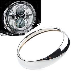 Flashbuyeasy 550749865373 Head Light Headlamp Trim Ring Cover For Harley Touring Road King Motor 7 Inch Chrome