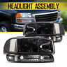 Gm2502188 For 1999-2006 Gmc Sierra 00 Yukon Smoke Headlights Signal Bumper Lamps Assembly