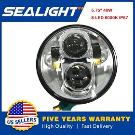 Tei800199 For Ip67 Waterproof Led Headlight 5.75inch 40w 8-led 6000k White Light New