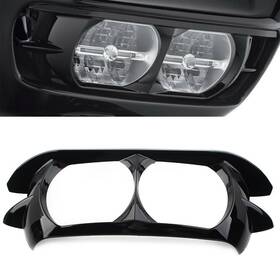 Fortodayy 422124211276 Headlamp Headlight Trim Cover Bezel Fit For Harley Road Glide 15-24 Gloss Black