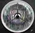 Gcl7tb-rb Garys Custom Lights 7 Tri-bar All Metal With Flat Glass Lens Headlight W All-weather Rainbow H4