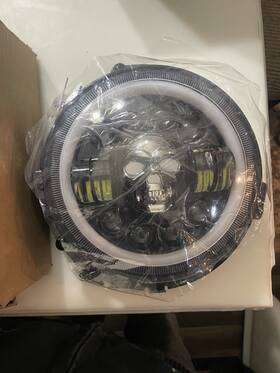 1709890982 Gja Automotive Electric Technology 7 Inch Ghost Skull Head Lamp And Bracket Led