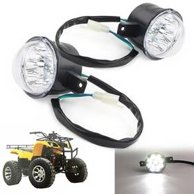 Goodcde 120001699635 2x Led Headlight Head Light With Male Plug For Atv Quad 110 125cc Taotao Coolster