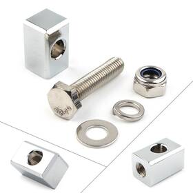Goodcde 550733816633 Headlight Mounting Block Chrome For Harley Custom Mount