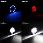 Gsn042523 Unbranded Red Blue Devil Angel Eye Motorcycle Led Spotlight Headlight