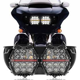 4667-7gg Hacarler Dot Approved Led Double Headlight High Low Beam With Drl For Road Glide 2015-2023