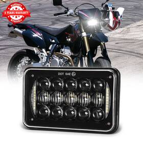 Hacarler 640486052171 Dot 4x6 Inch Motor Black Led Halo Headlight Hi-lo For Suzuki Drz250 Drz400s Drz400sm