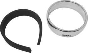 38-047 Harddrive Frenched Headlight Trim Ring Chrome 5-3/4 Inch Clamp Style #38-047