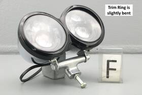 61400181 Harley-davidson 2014 Dyna Fat Bob Dual Headlight Housing Bucket Assembly Chrome Led