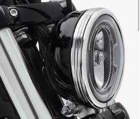 61400429 Harley Davidson 18-23 M8 Softail Fxlr Fxbb Chrome Defiance Headlight Trim Ring 5-3/4 Inch