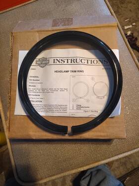 61400434 Harley-davidson Oem Defiance Collection 7 Inch Headlight Trim Ring