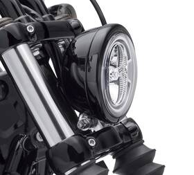 61400574 Harley-davidson 18-up Street Bob Low Rider 5.75 Inch Blk Headlamp Trim Ring
