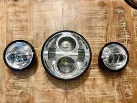 667700060 Harley-davidson Daymaker Led Set - 7 Inch Headlamp And 2 X 4 .5 Passing/fog Lamps