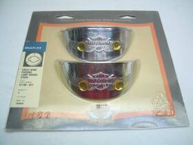67796-87t Harley-davidson Eagle Wing Passing Lamp Visors Chrome Models Auxiliary Lights