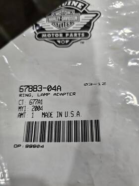 67883-04a Harley-davidson Oem Ring Inner Headlight Lamp Adapter
