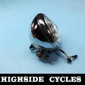 67904-00a Harley-davidson 1419 02 Softail Chrome Headlight Head Light Lamp 7 Inch Bucket