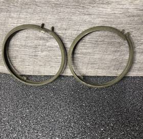 70330-58 Harley-davidson Military Flathead 45wl S Original Headlight Ring Bezel Lot Of 2